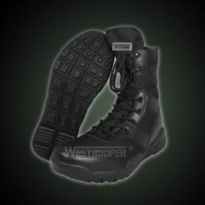 TACTICAL BLACK LEATHER BOOTS