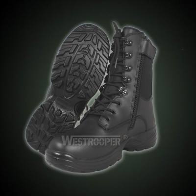 TACTICAL BLACK LEATHER BOOTS 