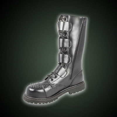 20 Holes Black Ranger Boots