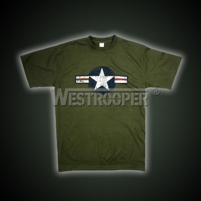 White star shirt in olive