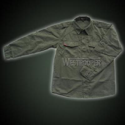 OLIVE BDU SHIRT WASHED